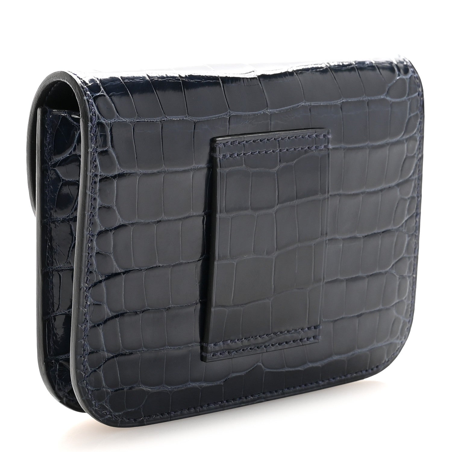 Hermes Shiny Alligator Constance Slim Wallet Bleu Abysse 3 of 7