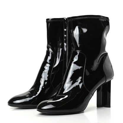Louis Vuitton Patent Silhouette Ankle Boots 39 Black 3 of 8