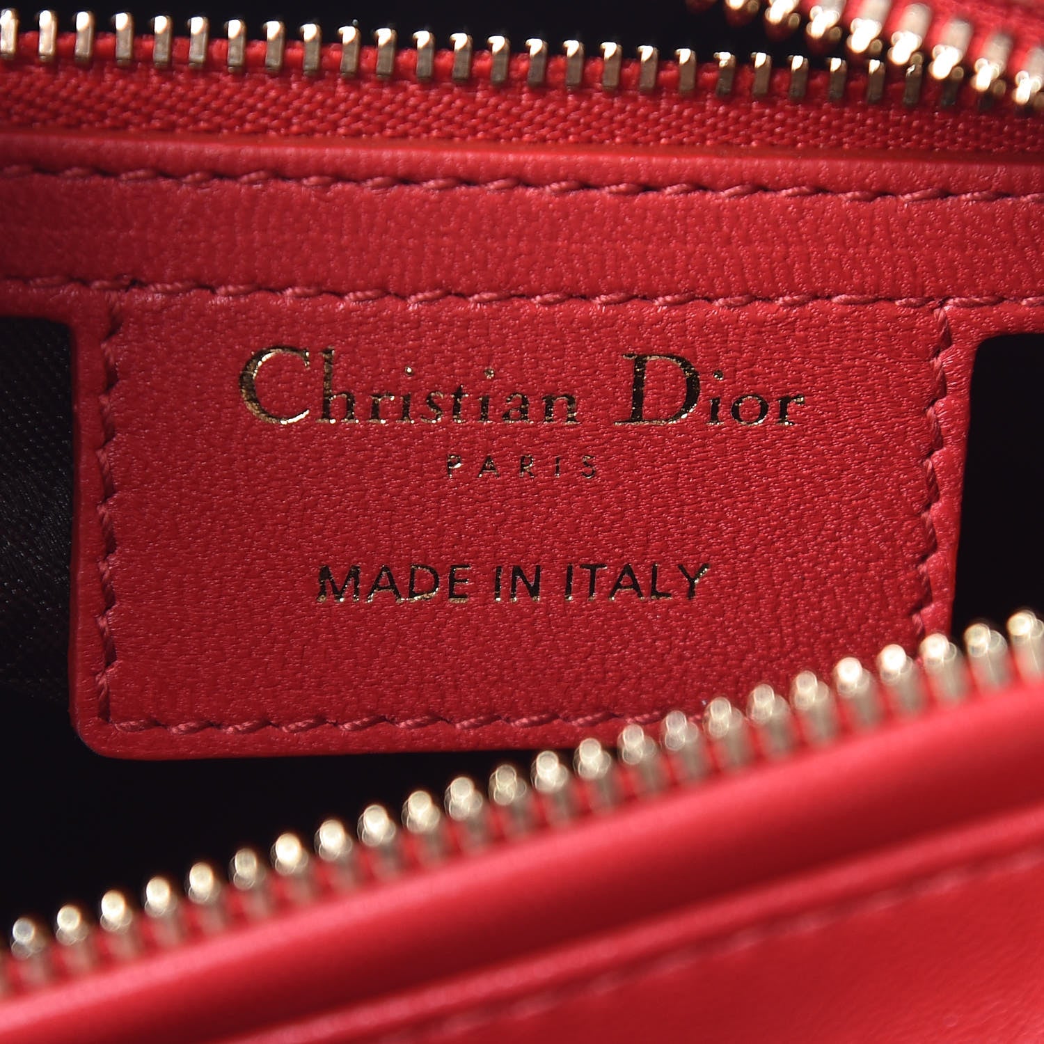 Christian Dior Lambskin Cannage Medium Lady Dior Red 6 of 11