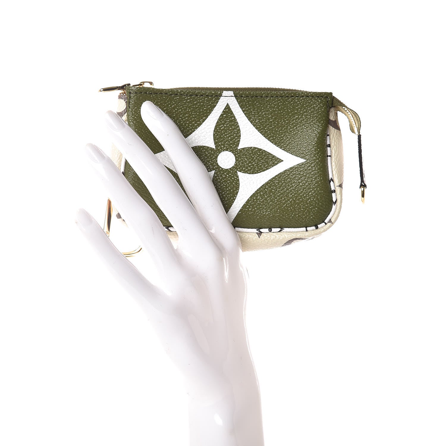 Louis Vuitton Monogram Giant Micro Pochette Accessories Kaki White 2 of 7