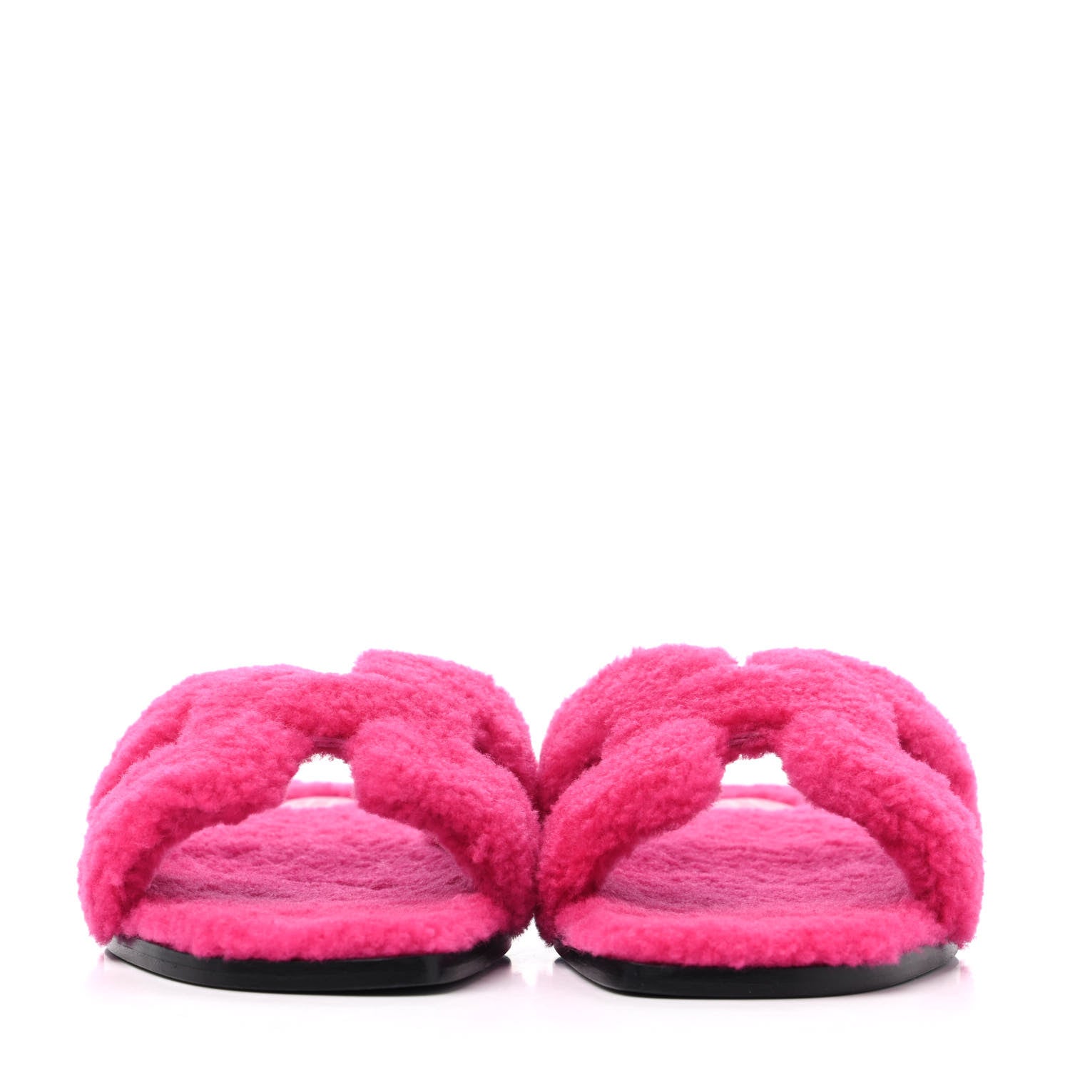 Hermes Woolskin Oran Sandals 39.5 Rose Fuchsia 2 of 4