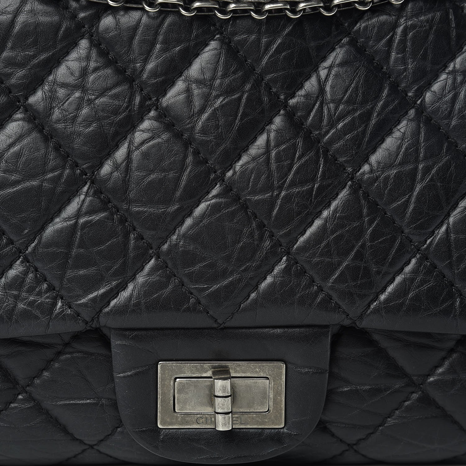 Chanel Aged Calfskin Quilted 2.55 Reissue 227 Flap Black 9 of 17