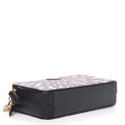 Prada X UNIVERSAL STUDIOS Saffiano Thunder Frankenstein Mini Double Zip Chain Crossbody Bag Lacca 4 of 10