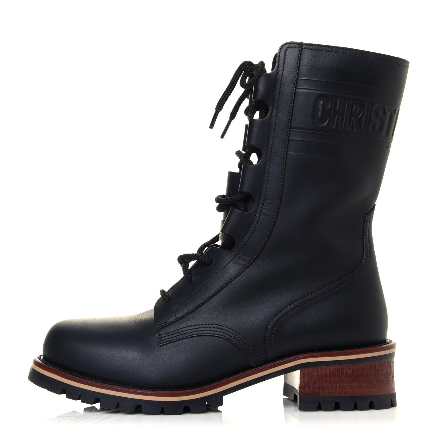 Calfskin Dior Quest 35mm Hiking Boots 38.5 Black