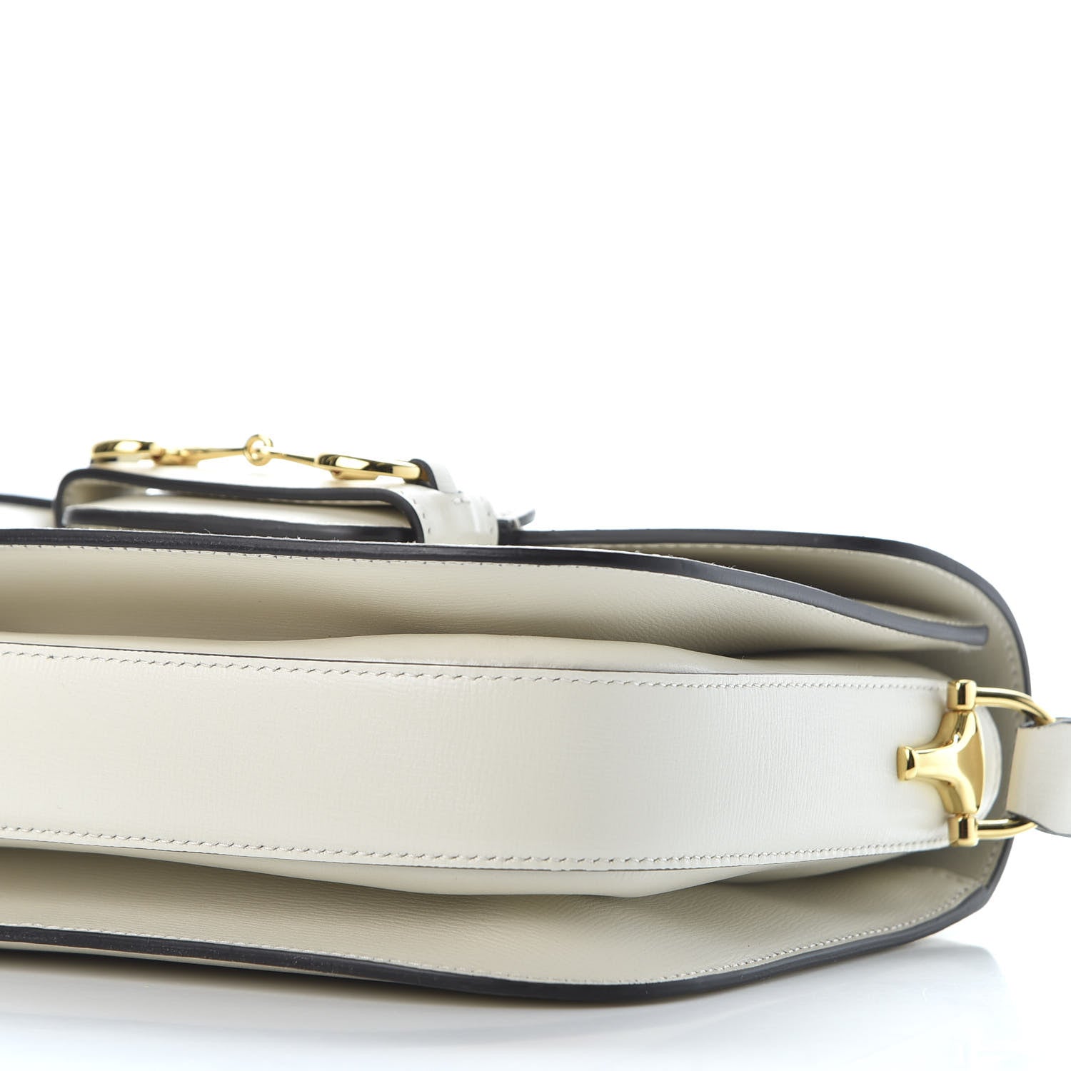 Gucci Azalea Calfskin Horsebit 1955 Shoulder Bag Mystic White 9 of 10