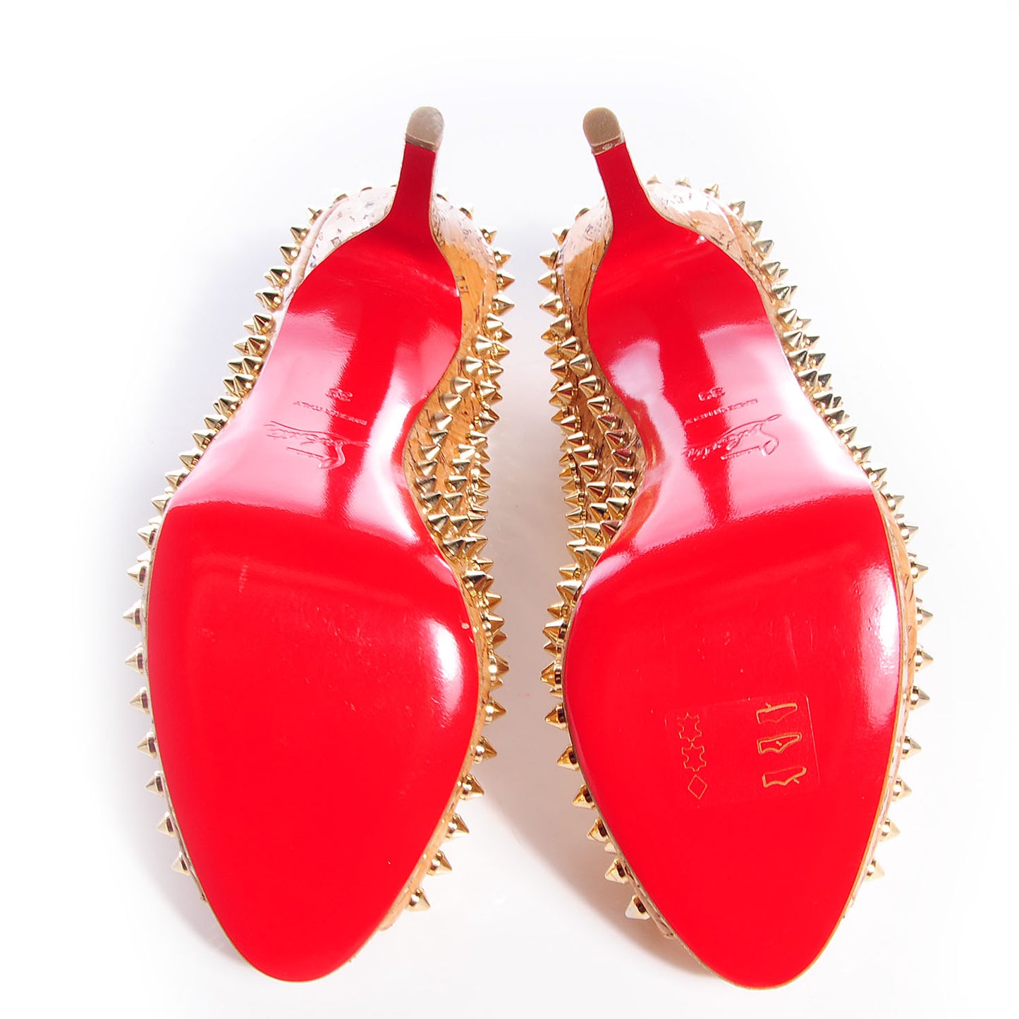 Shiny Cork Yolanda Spikes 120 Pumps 39 Natural