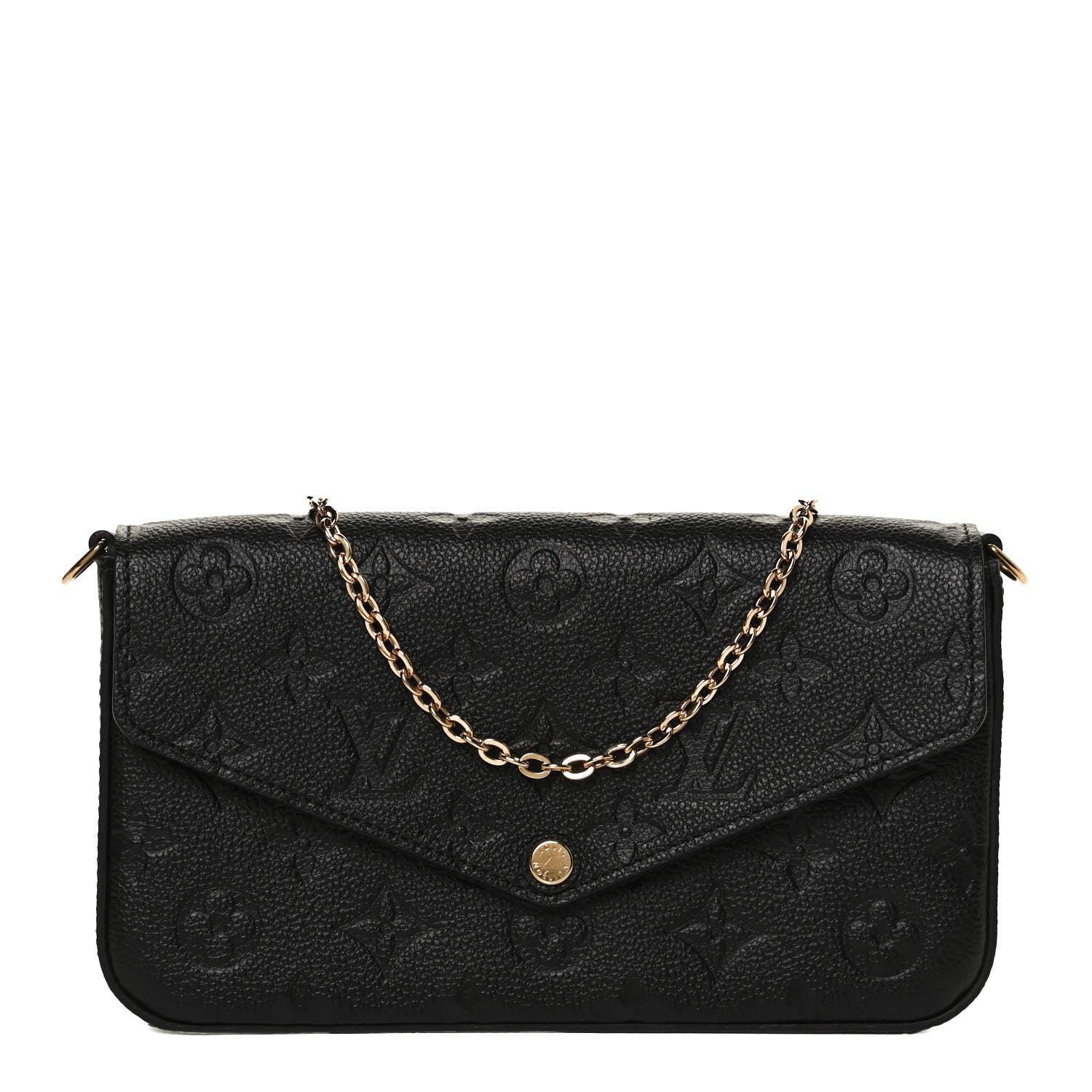 Louis Vuitton Empreinte Pochette Felicie Chain Wallet Black 1 of 12