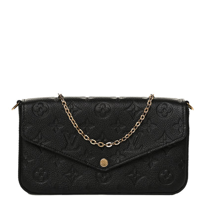 Louis Vuitton Empreinte Pochette Felicie Chain Wallet Black 1 of 12