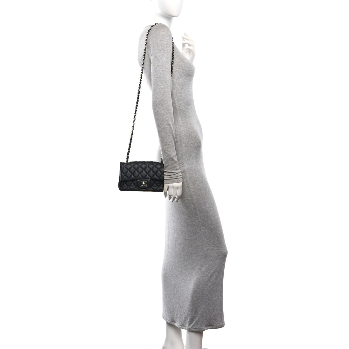 Chanel Caviar Quilted Mini Rectangular Flap Black 2 of 10