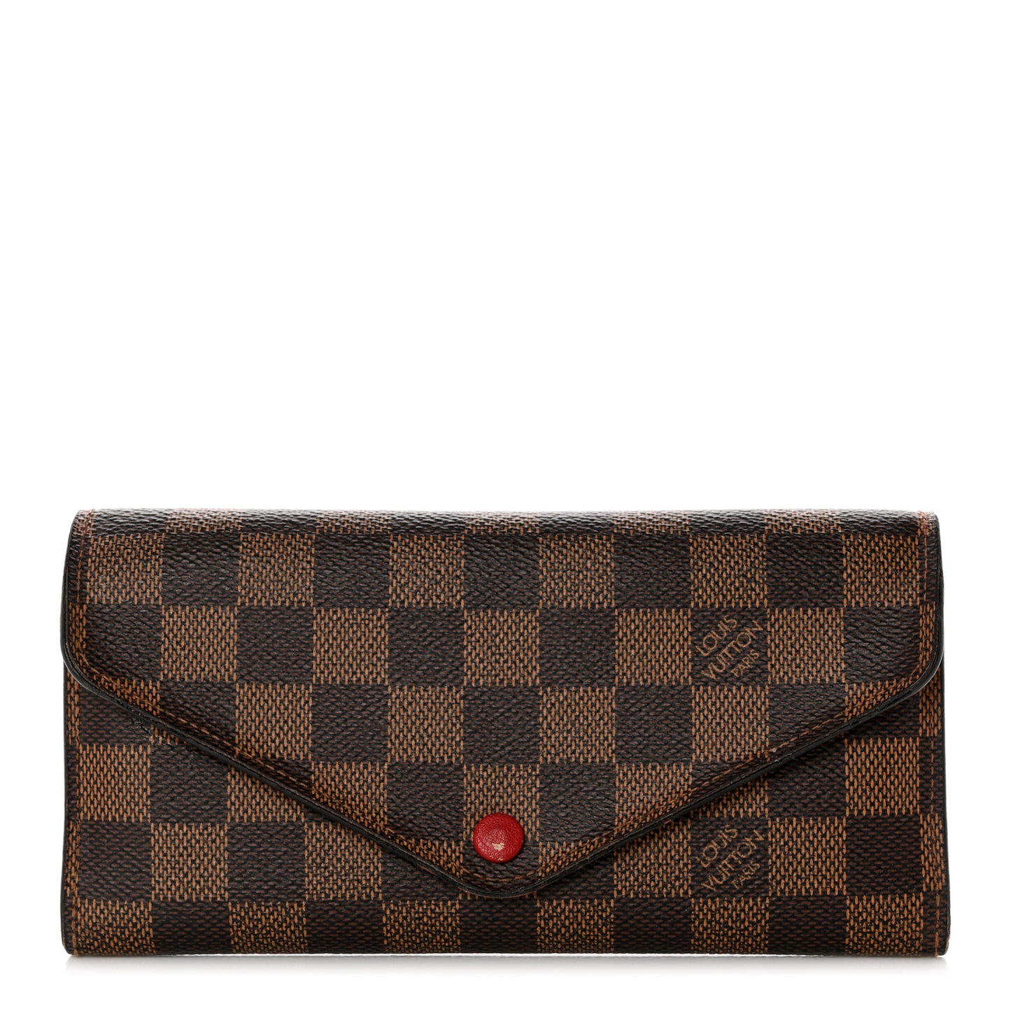 Damier Ebene Josephine Wallet Red