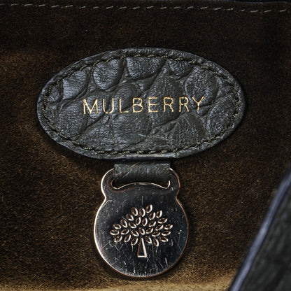 Mulberry Nappa Crocodile Embossed Small Lily Nettle Green 7 of 9