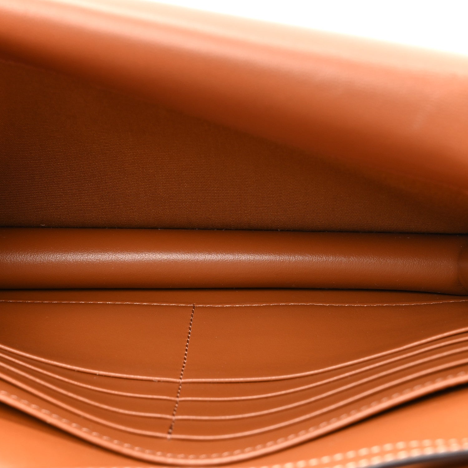 Celine Triomphe Canvas Lambskin Wallet On Strap Tan 5 of 15