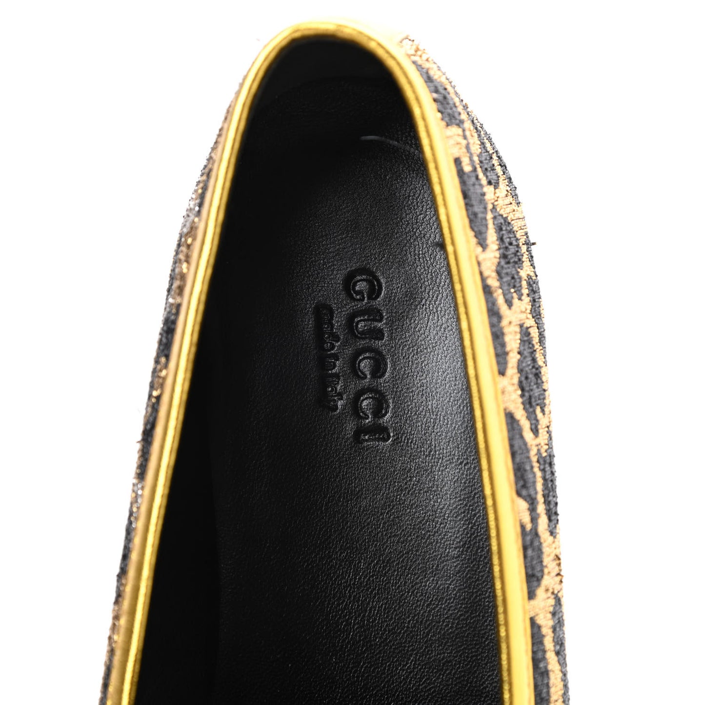 Jacquard Leopard Print Horsebit Womens Jordaan Loafers 39 Gold