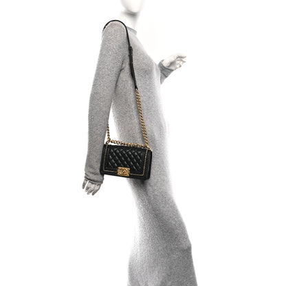 Chanel Lambskin Quilted Small Chain Detail Boy Flap Black 2 of 10