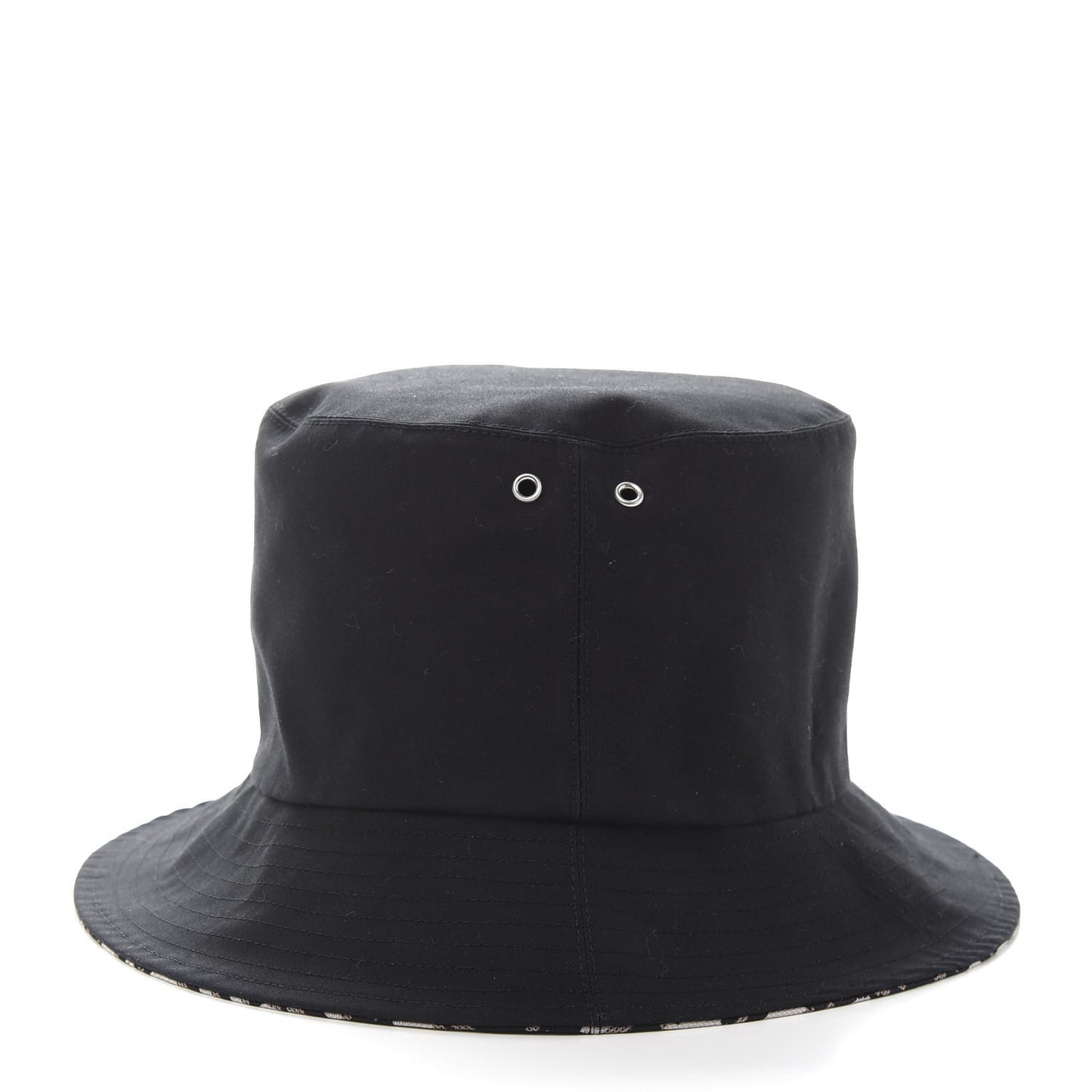 Polyester Cotton Oblique Teddy-D Brim Bucket Hat 58 Black