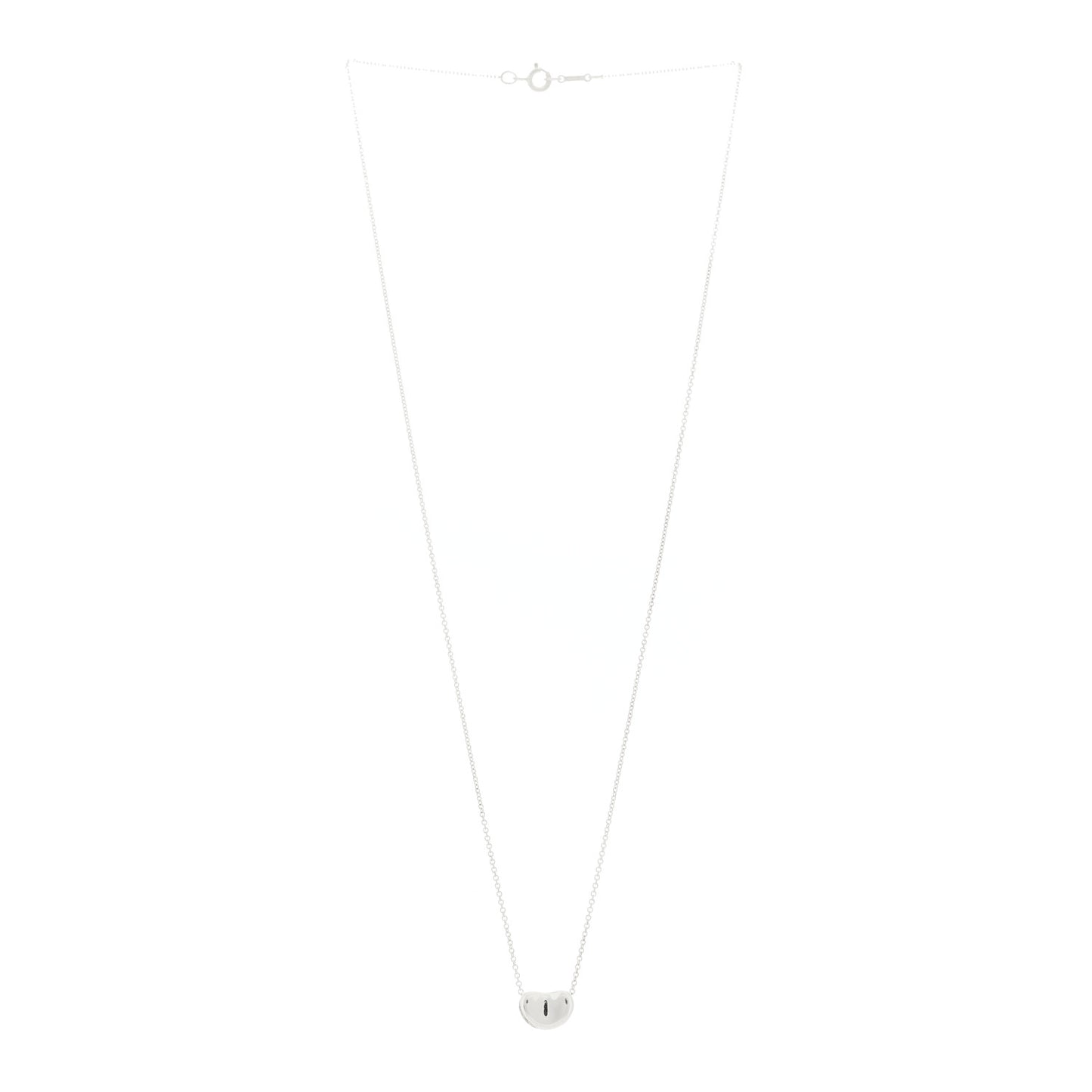 Sterling Silver Elsa Peretti 12mm Bean Pendant Necklace