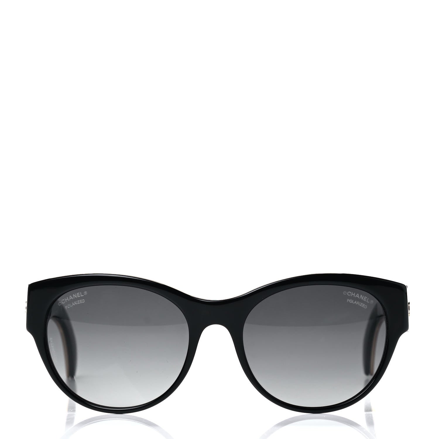 Chanel Crystal CC Polarized Stingray Sunglasses 5273-Q Black 2 of 6