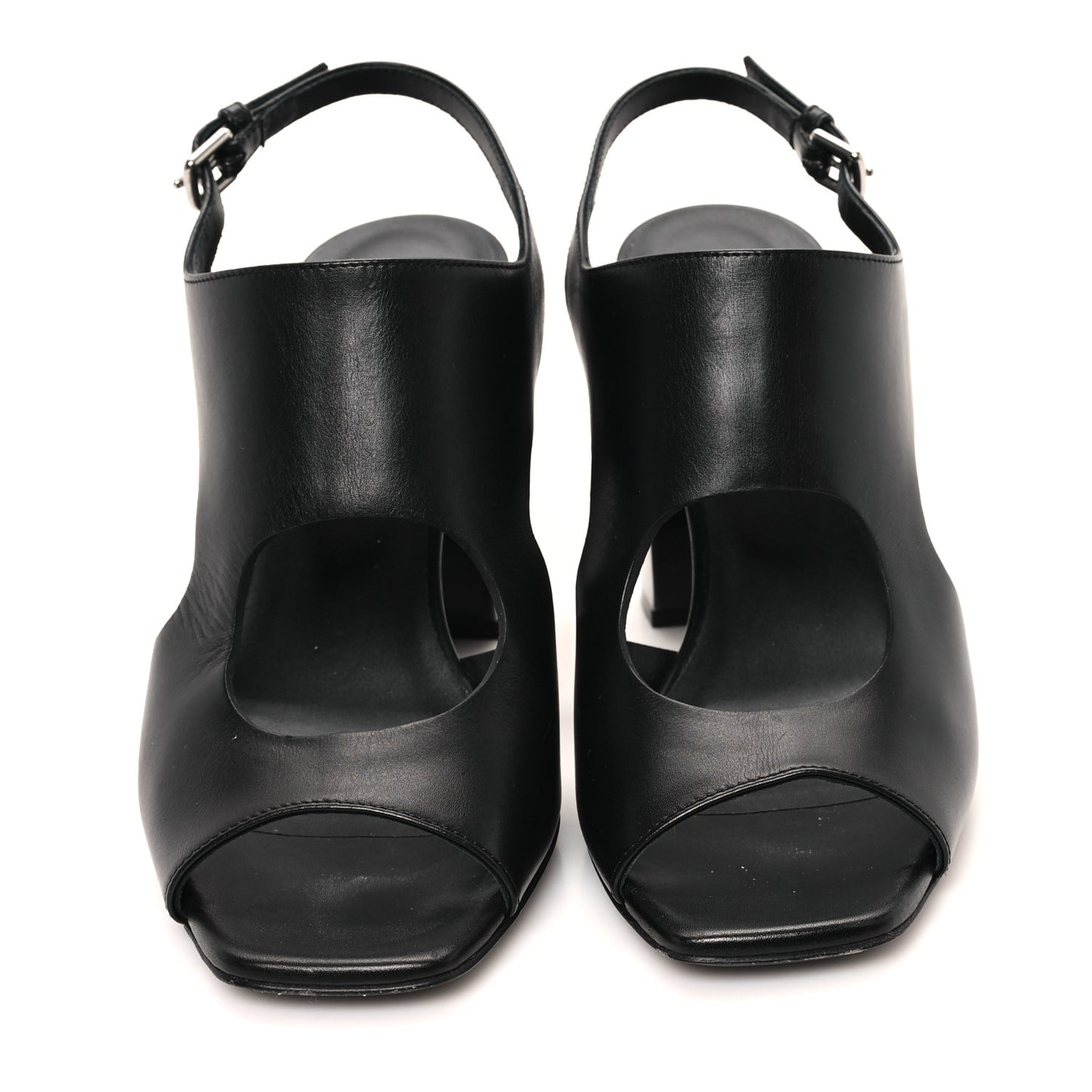 Calfskin Electra 90 Sandals 38 Black