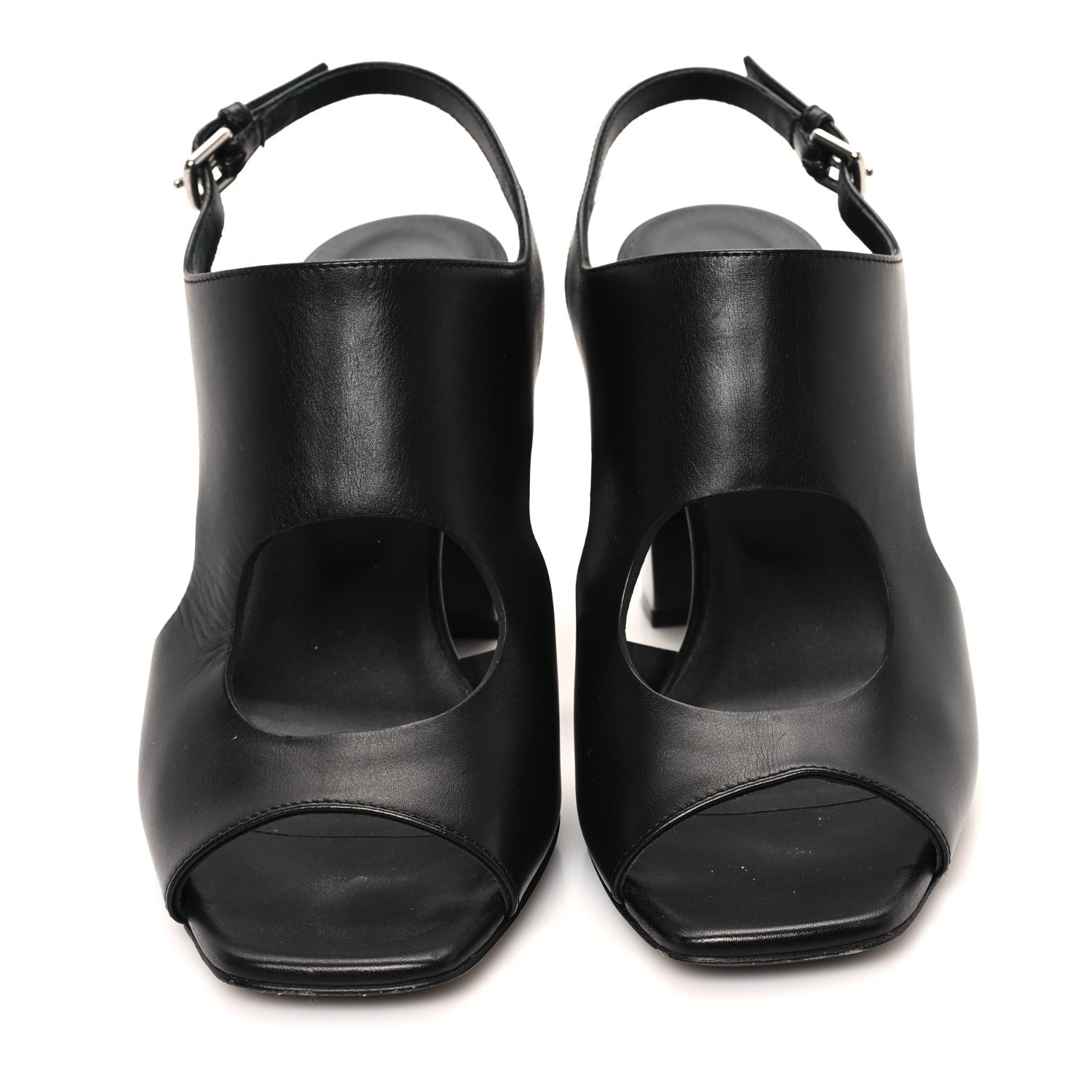 Hermes Calfskin Electra 90 Sandals 38 Black 3 of 11