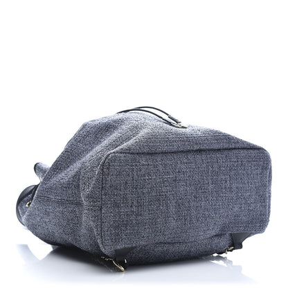 Chanel Canvas Medium Deauville Backpack Blue 3 of 12