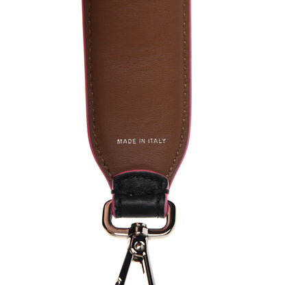 Fendi Vitello Dolce Plexiglass Bi-Color Studded Strap You Black Brownie Multicolor 5 of 5