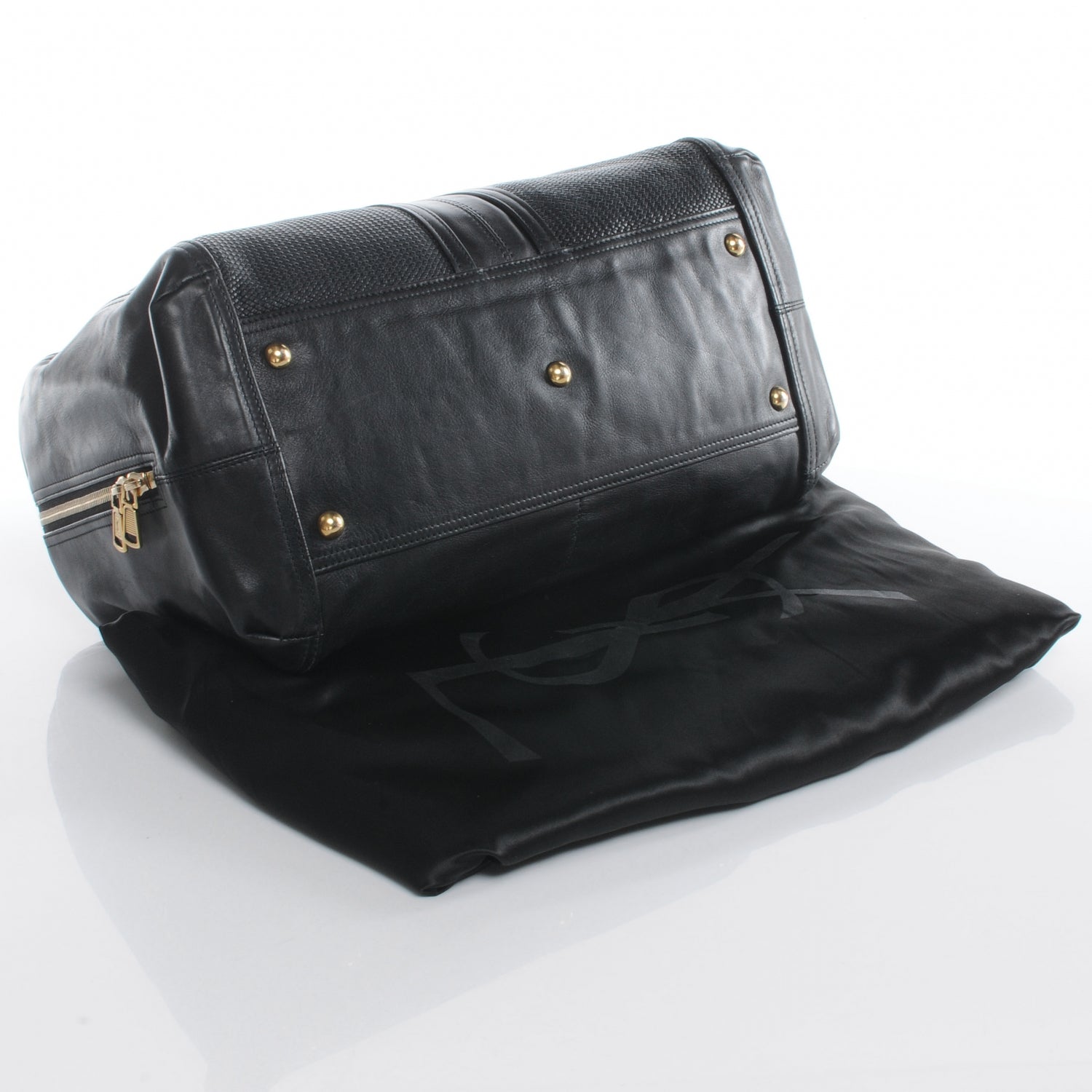 Saint Laurent Woven Lucky Chyc Boston Black 4 of 7