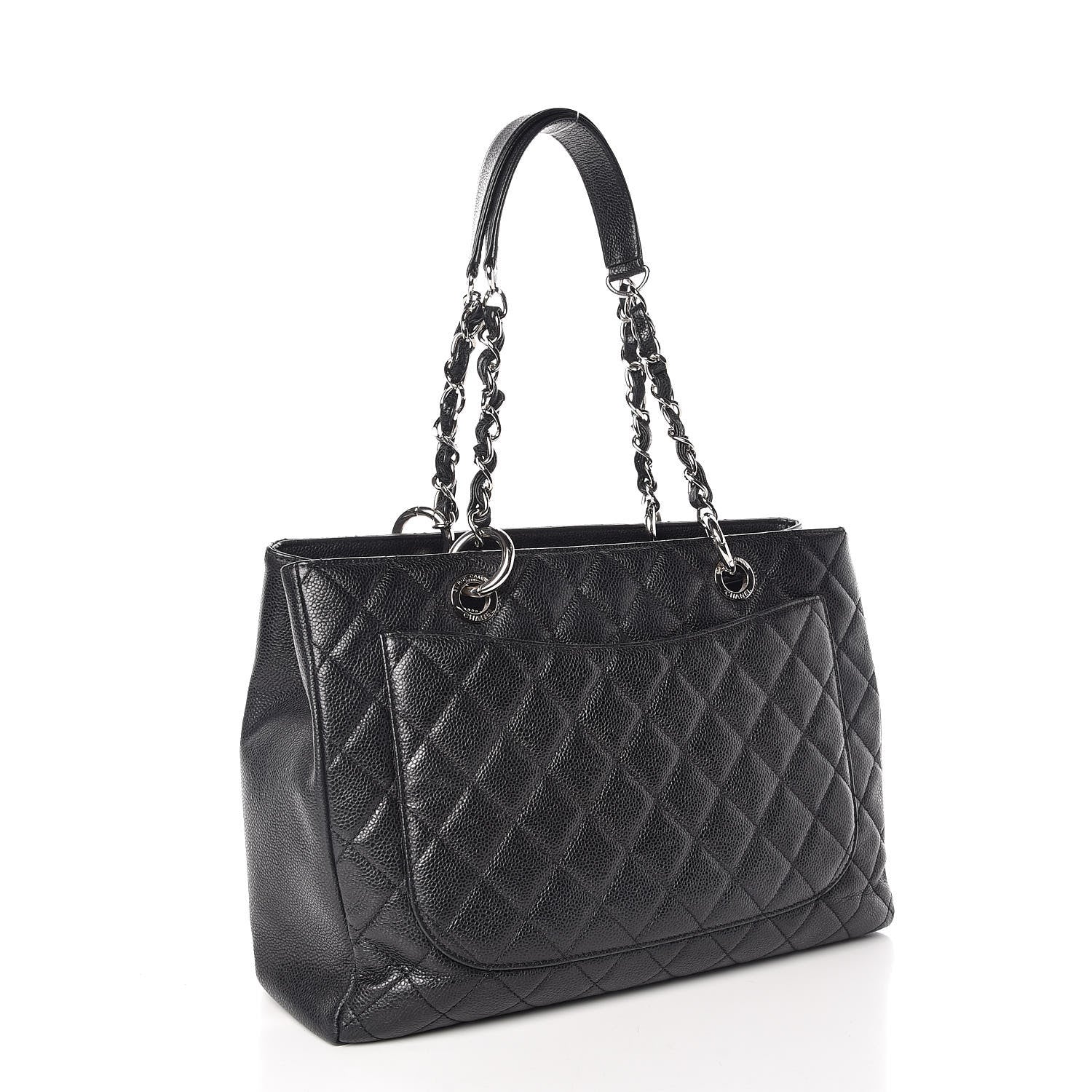 Chanel Caviar Quilted Grand Shopping Tote GST Black 3 of 10