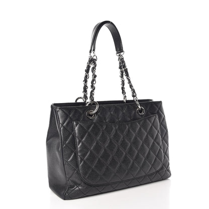 Chanel Caviar Quilted Grand Shopping Tote GST Black 3 of 10