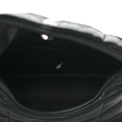 Saint Laurent Lambskin Monogram Loulou Puffer Pouch Clutch Black 5 of 11