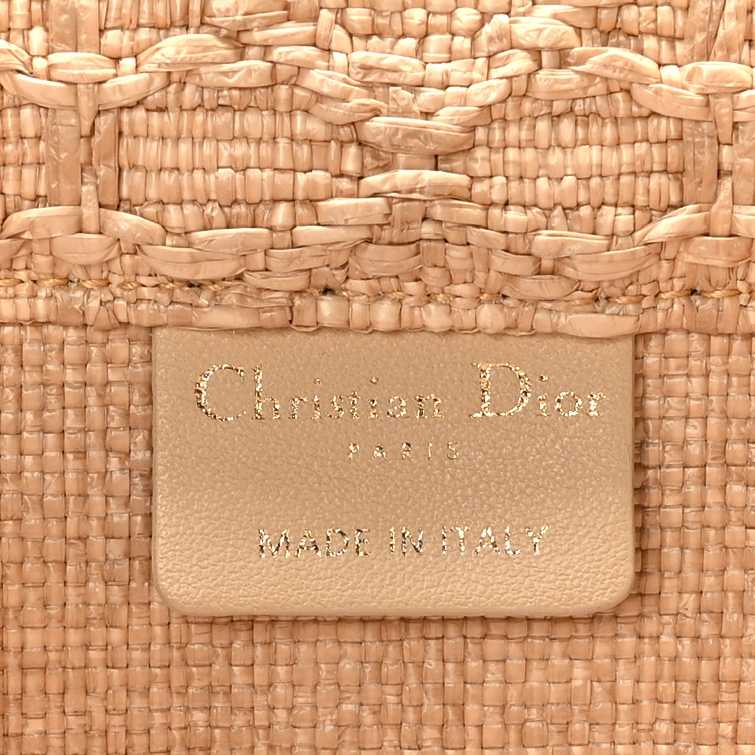 Christian Dior Raffia Cannage Medium Book Tote Natural 6 of 11