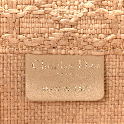 Christian Dior Raffia Cannage Medium Book Tote Natural 6 of 11