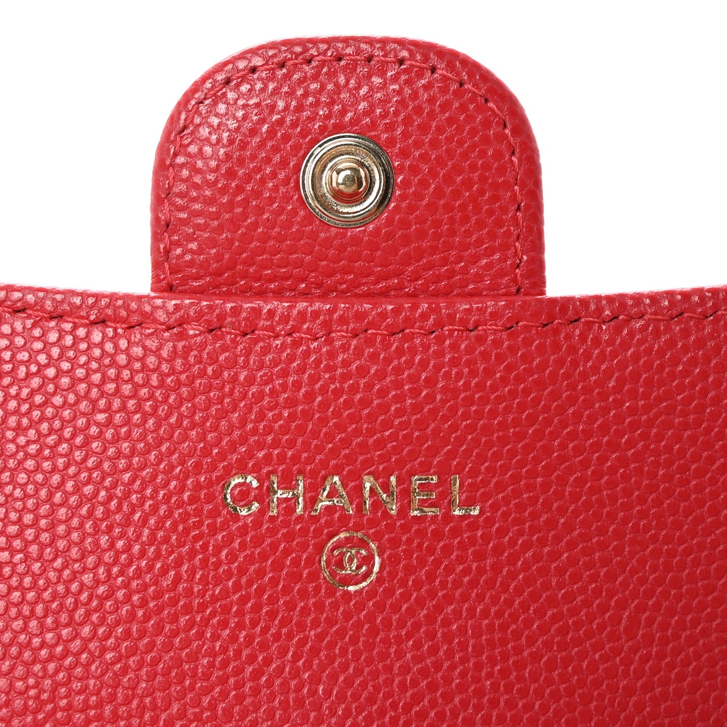 Caviar Quilted Large Gusset Flap Wallet Red