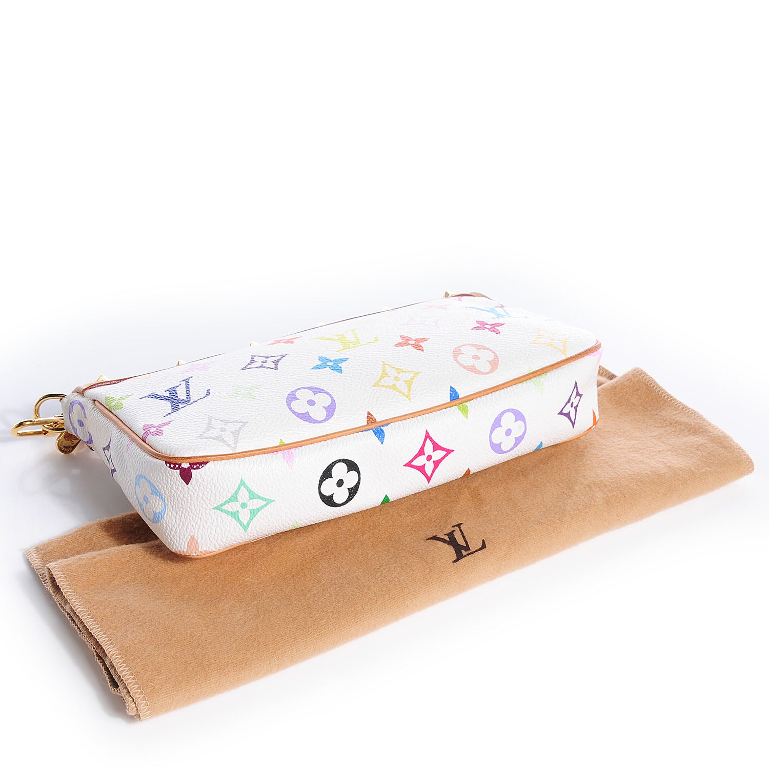 Louis Vuitton Monogram Multicolor Pochette Accessories White 4 of 8