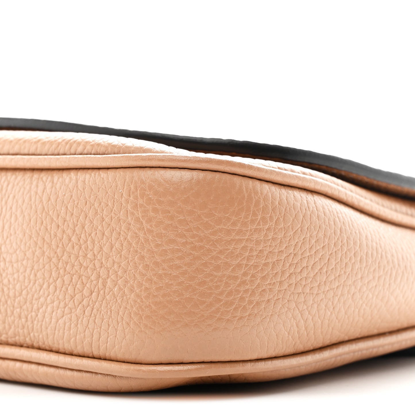 Pebbled Calfskin Medium Soho Flap Crossbody Camelia