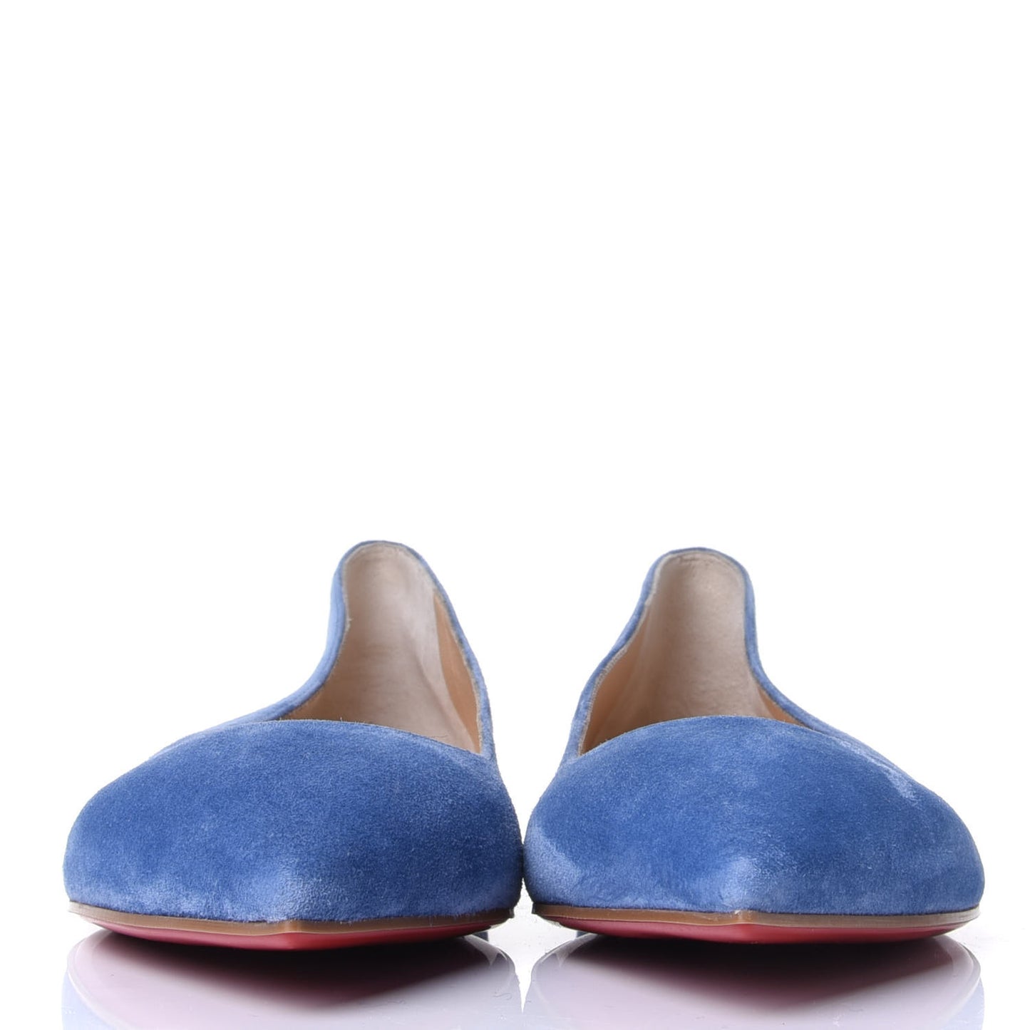 Veau Velours Ballalla Pointy Toe Flats 40 Jeans