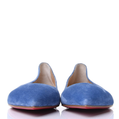 Christian Louboutin Veau Velours Ballalla Pointy Toe Flats 40 Jeans 2 of 10