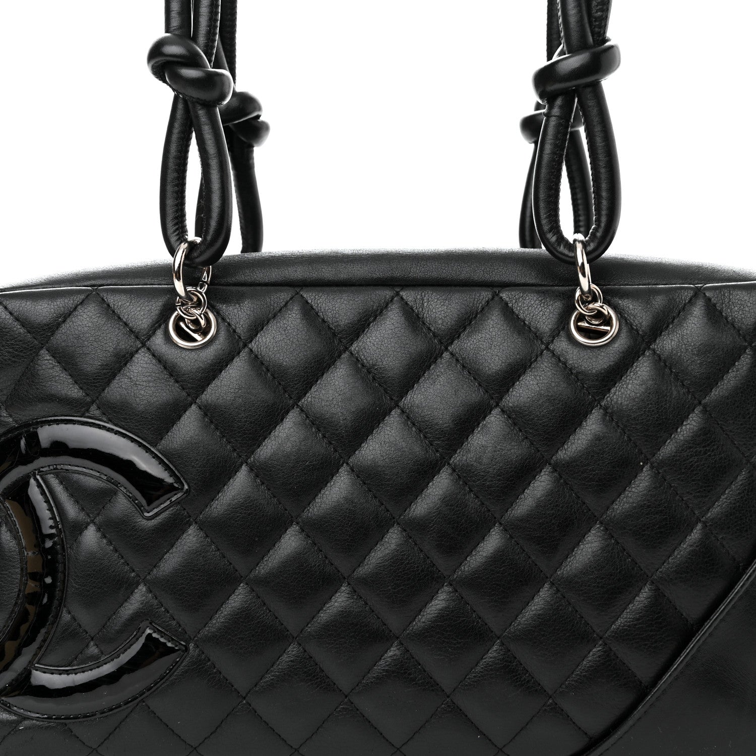 Chanel Calfskin Quilted Large Cambon Bowler Black 8 of 12