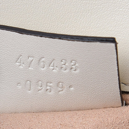 Gucci Calfskin Matelasse Super Mini GG Marmont Shoulder Bag White 7 of 9