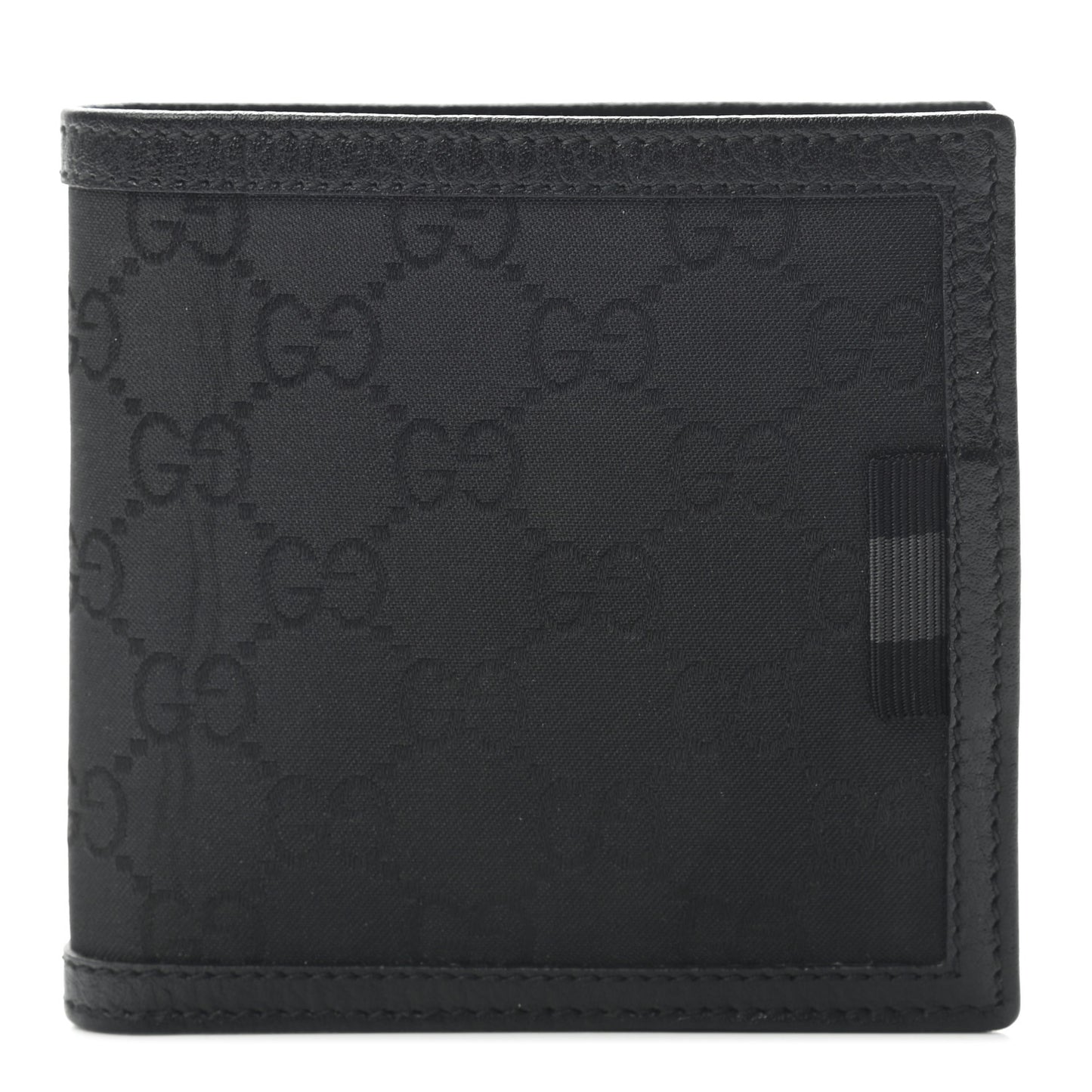 Nylon Monogram Bi-Fold Wallet Black