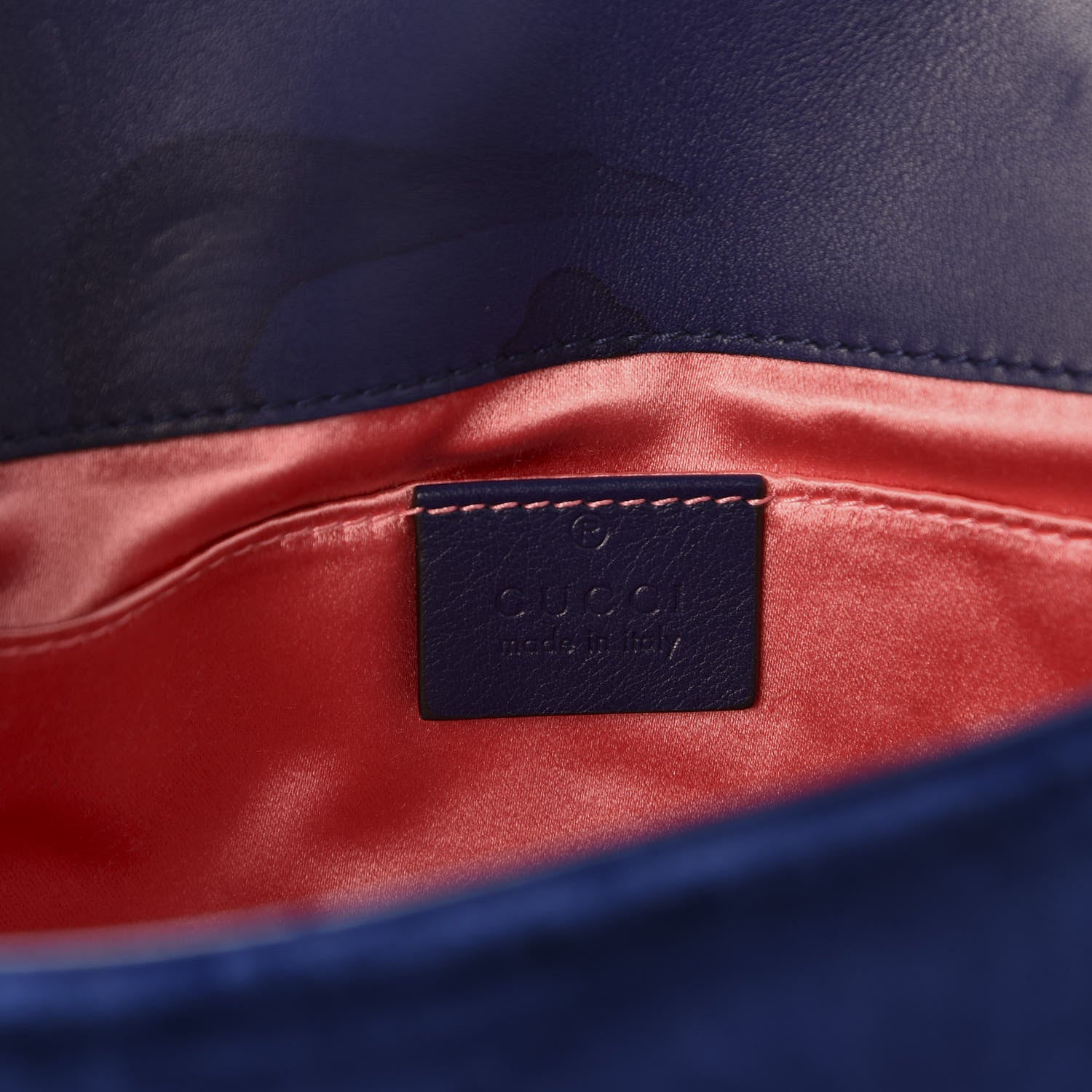 Gucci Velvet Matelasse Mini GG Marmont Shoulder Bag Cobalt Blue 8 of 11
