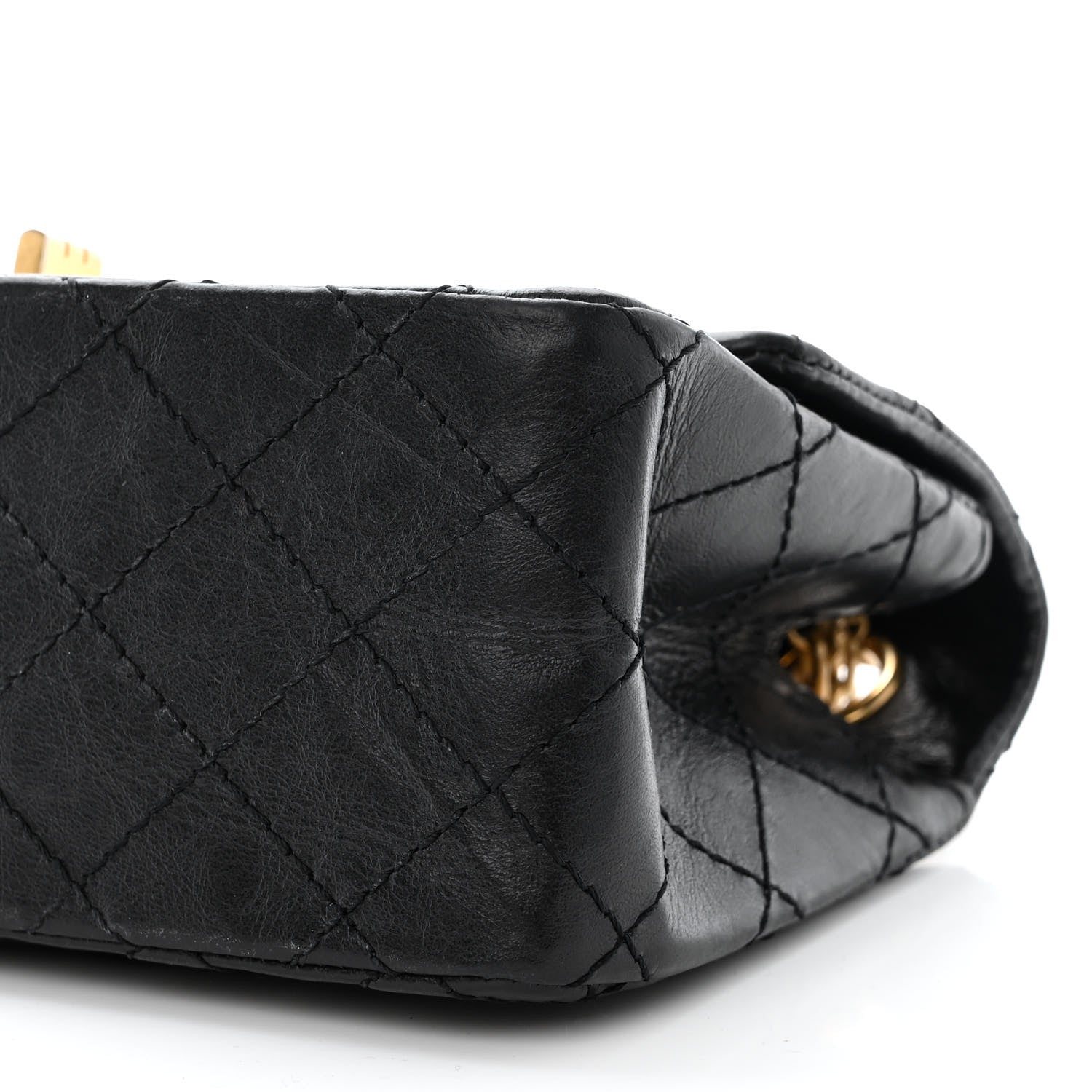 Chanel Aged Calfskin Quilted 2.55 Reissue Mini Flap Black 10 of 10