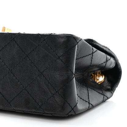 Chanel Aged Calfskin Quilted 2.55 Reissue Mini Flap Black 10 of 10