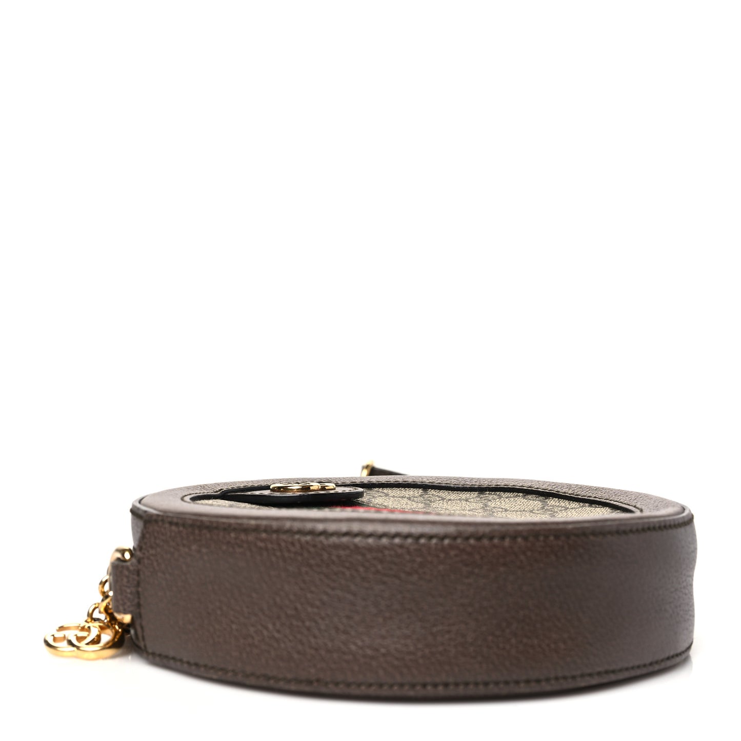 GG Supreme Monogram Web Mini Ophidia Round Shoulder Bag Brown