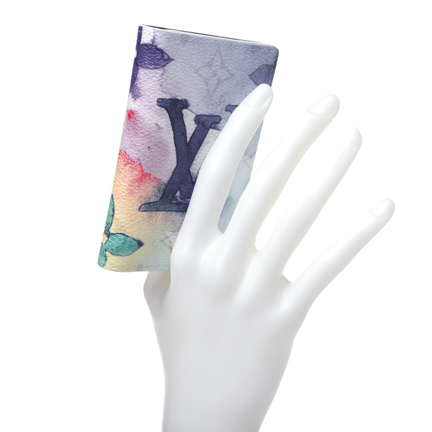 Monogram Watercolor Pocket Organizer NM Multicolor