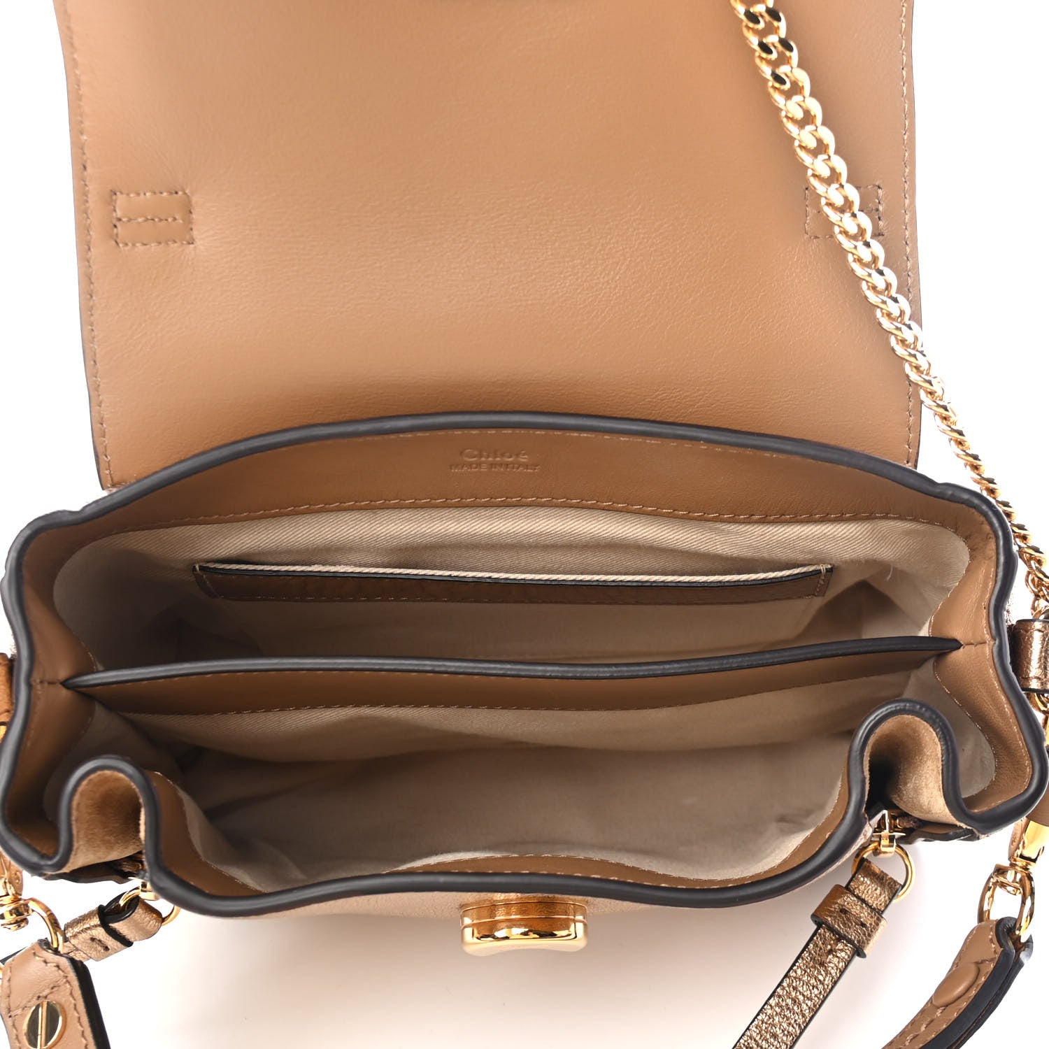 Chloe Metallic Calfskin Mini Faye Day Shoulder Bag Gold 5 of 8