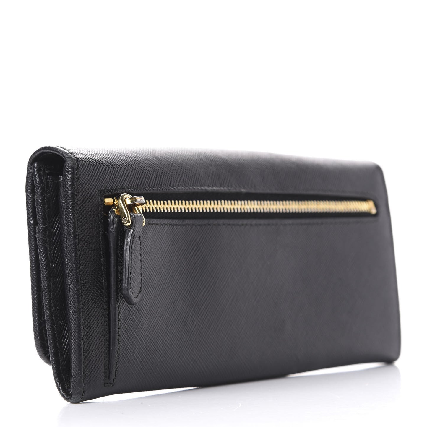 Saffiano Bow Continental Wallet Black