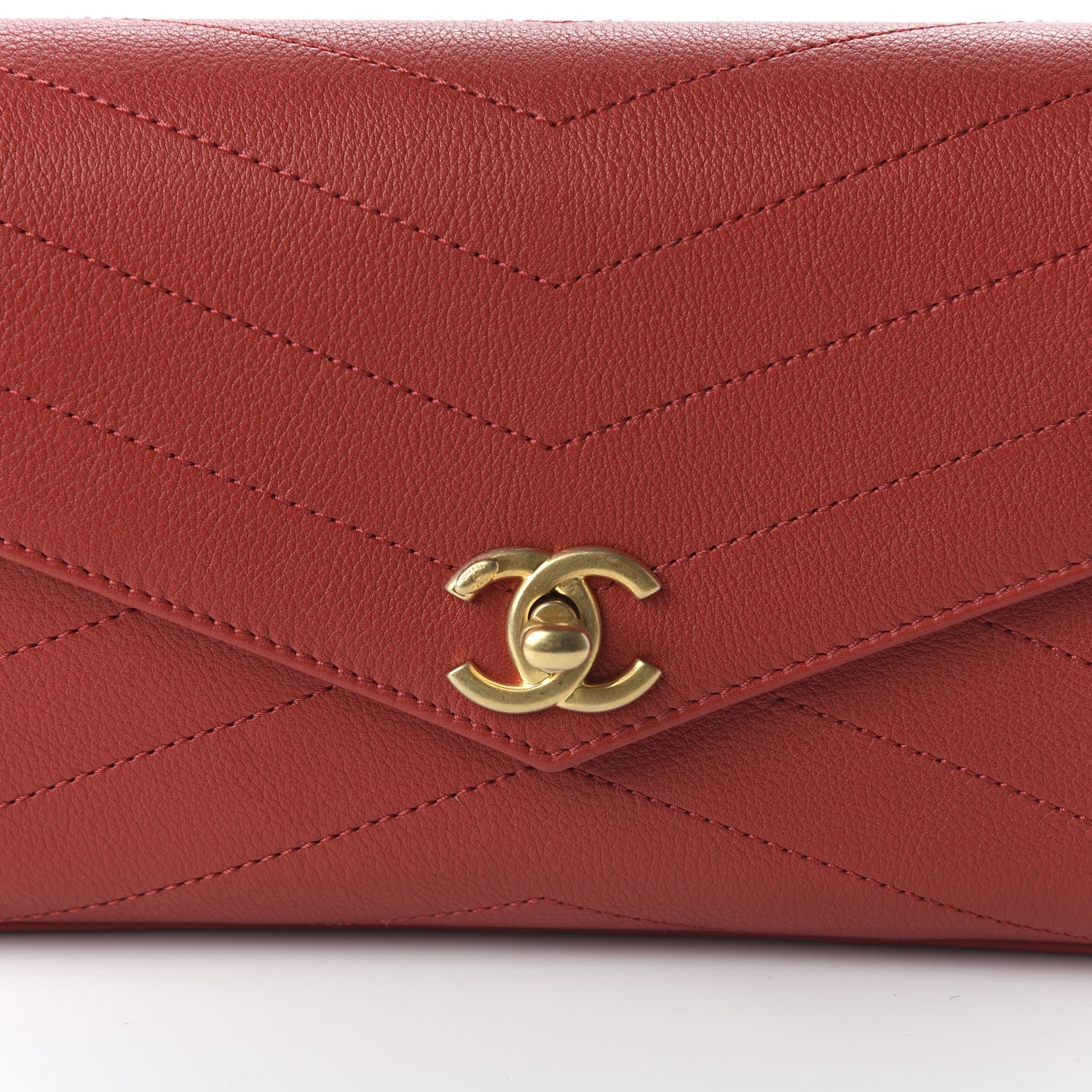 Chanel Calfskin Chevron Stitched Waist Belt Bag Dark Red 10 of 10