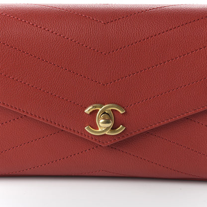 Chanel Calfskin Chevron Stitched Waist Belt Bag Dark Red 10 of 10