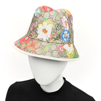 Gucci GG Supreme Monogram Flora Bucket Hat S White 2 of 8