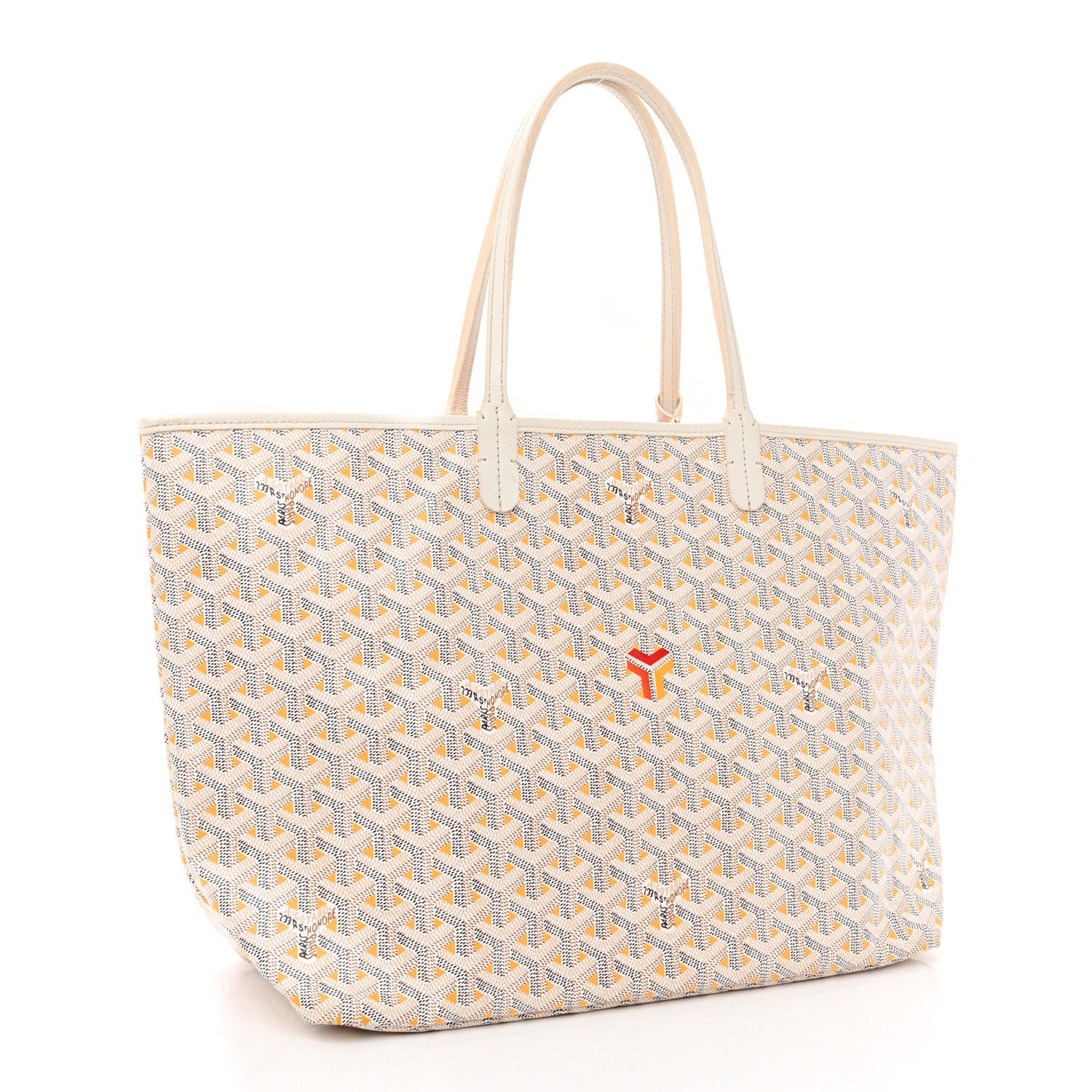 Goyard Goyardine Saint Louis Claire Voie PM White Orange 4 of 15
